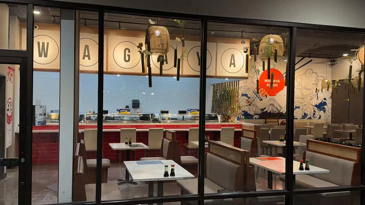 restaurant interior with Japanese decor and dining area at Wagaya Sushi Grill, a Japanese Restaurant in Tigard